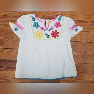 Mini boden embroidered top